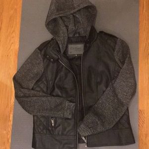 Black faux leather jacket